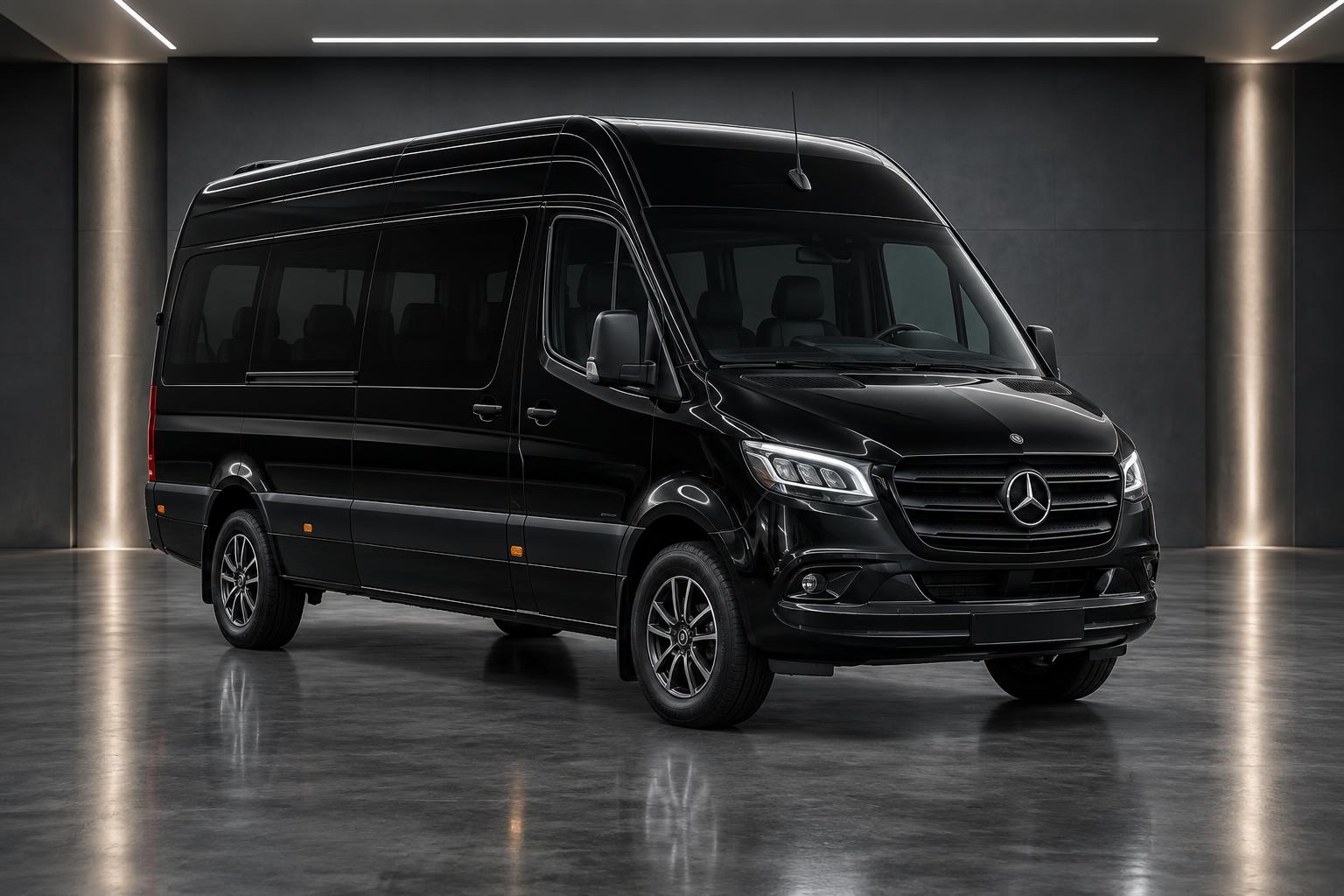 Black Executive passenger van